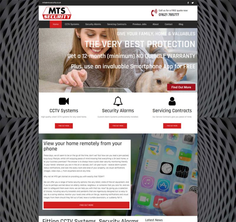 MTS Security - Nebulas Website Design