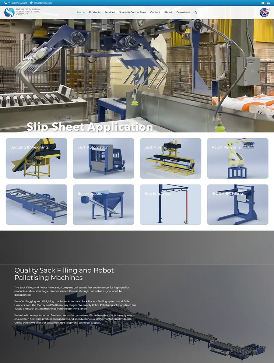 The Sack Filling and Robot Palletising Company